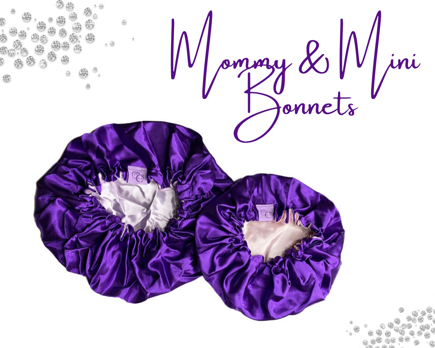 Purple Mommy & Mini Bonnet Set